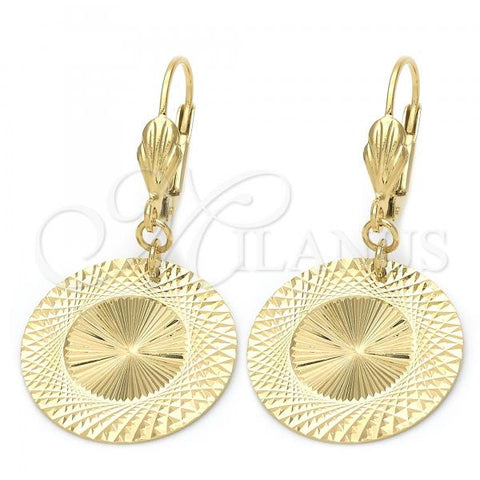 Oro Laminado Dangle Earring, Gold Filled Style Golden Finish, 5.101.014.1