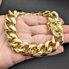 Oro Laminado Basic Bracelet, Gold Filled Style Miami Cuban Design, Polished, Golden Finish, 03.419.0016.09