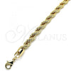 Oro Laminado Basic Anklet, Gold Filled Style Rope Design, Polished, Golden Finish, 04.213.0207.10