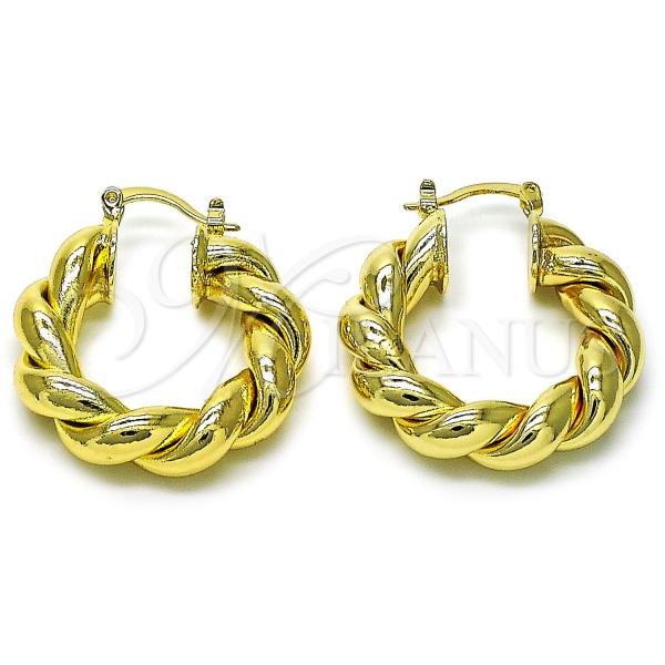 Oro Laminado Medium Hoop, Gold Filled Style Polished, Golden Finish, 02.260.0029.30