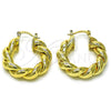 Oro Laminado Medium Hoop, Gold Filled Style Polished, Golden Finish, 02.260.0029.30