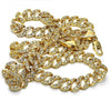 Oro Laminado Pendant Necklace, Gold Filled Style Elephant Design, with White Micro Pave, Polished, Golden Finish, 04.233.0016.18