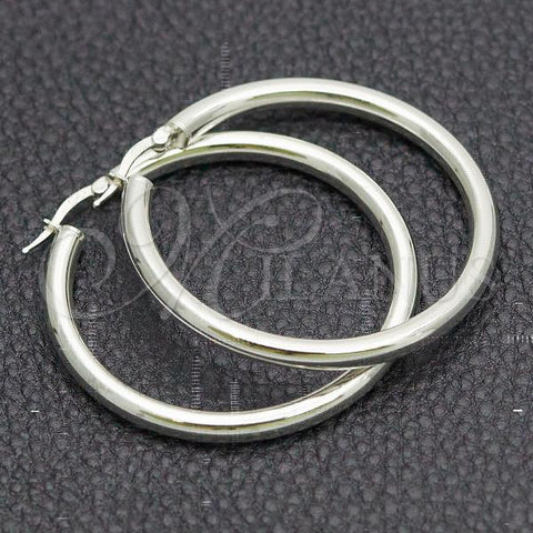 Sterling Silver Medium Hoop, Polished, Silver Finish, 02.389.0107.40