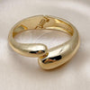 Oro Laminado Individual Bangle, Gold Filled Style Teardrop Design, Polished, Golden Finish, 07.307.0038.05