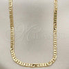 Oro Laminado Basic Necklace, Gold Filled Style Mariner Design, Polished, Golden Finish, 5.222.026.24