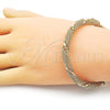 Oro Laminado Individual Bangle, Gold Filled Style Filigree and Twist Design, Polished, Golden Finish, 07.319.0002
