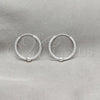 Sterling Silver Small Hoop, Ball Design, Polished, Silver Finish, 02.409.0047.20