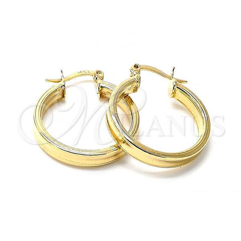 Oro Laminado Small Hoop, Gold Filled Style Polished, Golden Finish, 5.136.019.25