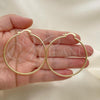 Oro Laminado Large Hoop, Gold Filled Style Polished, Golden Finish, 5.134.006.50