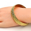 Oro Laminado Individual Bangle, Gold Filled Style Diamond Cutting Finish, Golden Finish, 07.165.0015.05