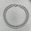 Stainless Steel Basic Bracelet, Square Franco Design, Polished,, 03.278.0018.08
