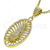 Oro Laminado Religious Pendant, Gold Filled Style Guadalupe Design, Polished, Golden Finish, 5.184.011