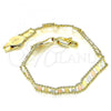 Oro Laminado Fancy Bracelet, Gold Filled Style Polished, Tricolor, 03.380.0079.08