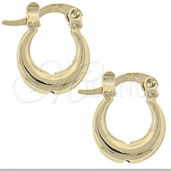 Oro Laminado Small Hoop, Gold Filled Style Polished, Golden Finish, 02.63.1542