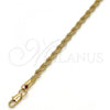 Gold Tone Basic Bracelet, Rope Design, Polished, Golden Finish, 04.242.0040.08GT