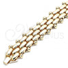 Oro Laminado Fancy Bracelet, Gold Filled Style Polished, Golden Finish, 03.331.0104.09