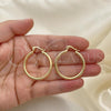 Oro Laminado Medium Hoop, Gold Filled Style Hollow Design, Polished, Golden Finish, 5.134.024.30