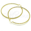 Oro Laminado Extra Large Hoop, Gold Filled Style Diamond Cutting Finish, Golden Finish, 02.213.0246.1.80