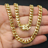 Oro Laminado Basic Necklace, Gold Filled Style Miami Cuban Design, Polished, Golden Finish, 03.419.0020.24