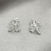 Sterling Silver Stud Earring, Dragon-Fly Design, Polished, Silver Finish, 02.392.0025