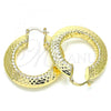 Oro Laminado Medium Hoop, Gold Filled Style Diamond Cutting Finish, Golden Finish, 02.163.0151.40