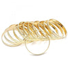 Gold Plated Dozen Bangle, Diamond Cutting Finish, Golden Finish, 03.08.0142.03