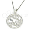 Sterling Silver Fancy Pendant, Seahorse and Shell Design, Polished,, 05.398.0060