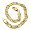 Oro Laminado Basic Bracelet, Gold Filled Style Polished, Golden Finish, 04.63.1337.08