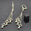Oro Laminado Long Earring, Gold Filled Style key Design, Golden Finish, 5.090.005