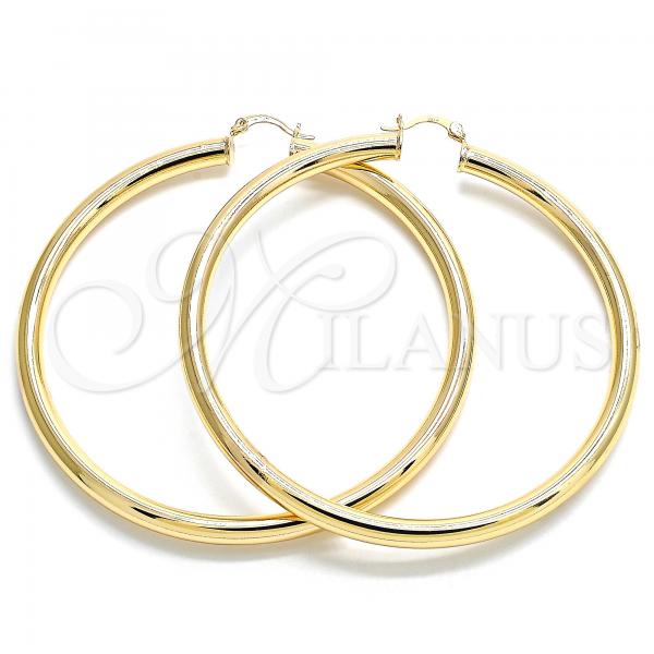 Oro Laminado Extra Large Hoop, Gold Filled Style Hollow Design, Polished, Golden Finish, 02.170.0314.80