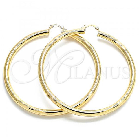 Oro Laminado Extra Large Hoop, Gold Filled Style Hollow Design, Polished, Golden Finish, 02.170.0314.80