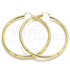 Oro Laminado Extra Large Hoop, Gold Filled Style Hollow Design, Polished, Golden Finish, 02.170.0314.80