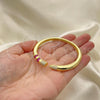 Oro Laminado Individual Bangle, Gold Filled Style with Ruby Cubic Zirconia and White Micro Pave, Polished, Golden Finish, 07.341.0041.1