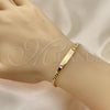 Oro Laminado ID Bracelet, Gold Filled Style Polished, Golden Finish, 03.63.2218.06