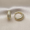 Oro Laminado Huggie Hoop, Gold Filled Style Polished, Golden Finish, 02.213.0789.16