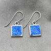 Sterling Silver Dangle Earring, with Bermuda Blue Opal, Polished, Silver Finish, 02.391.0008