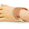 Oro Laminado Semanario Bangle, Gold Filled Style Polished, Golden Finish, 07.63.0207.05