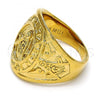 Oro Laminado Mens Ring, Gold Filled Style Polished, Golden Finish, 01.185.0009.11 (Size 11)