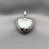 Oro Laminado Fancy Pendant, Gold Filled Style Heart Design, Polished, Rhodium Finish, 05.368.0003.1