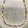 Oro Laminado Basic Necklace, Gold Filled Style Matte Finish, Golden Finish, 04.63.1345.24
