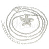 Sterling Silver Pendant Necklace, with White Cubic Zirconia, Polished, Rhodium Finish, 04.336.0210.16