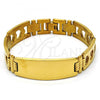 Stainless Steel Solid Bracelet, Polished, Golden Finish, 03.114.0236.2.08