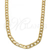 Gold Tone Basic Necklace, Curb Design, Polished, Golden Finish, 04.242.0026.28GT