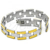 Stainless Steel Solid Bracelet, Polished, Two Tone, 03.114.0306.08