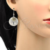 Oro Laminado Necklace and Earring, Gold Filled Style Leaf and Spiral Design, Polished, Two Tone, 06.59.0108