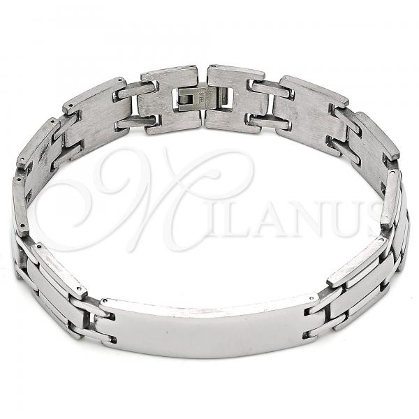 Stainless Steel Solid Bracelet, Polished, Steel Finish, 03.114.0382.09