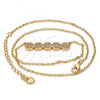 Oro Laminado Pendant Necklace, Gold Filled Style with White Cubic Zirconia, Polished, Golden Finish, 04.213.0048.16