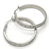Stainless Steel Medium Hoop, with White Crystal, Polished, Steel Finish, 02.255.0001.40