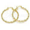 Oro Laminado Medium Hoop, Gold Filled Style Polished, Golden Finish, 02.170.0208.1.40