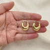 Oro Laminado Small Hoop, Gold Filled Style Hollow Design, Polished, Golden Finish, 02.163.0189.20
